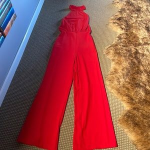 Lulus size S halter open back jumpsuit